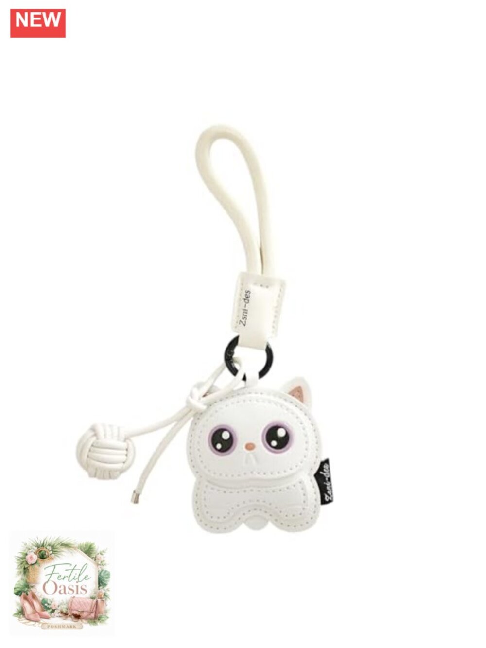 PU Leather Cat Bag Charms Keychain for Handbags Backpacks